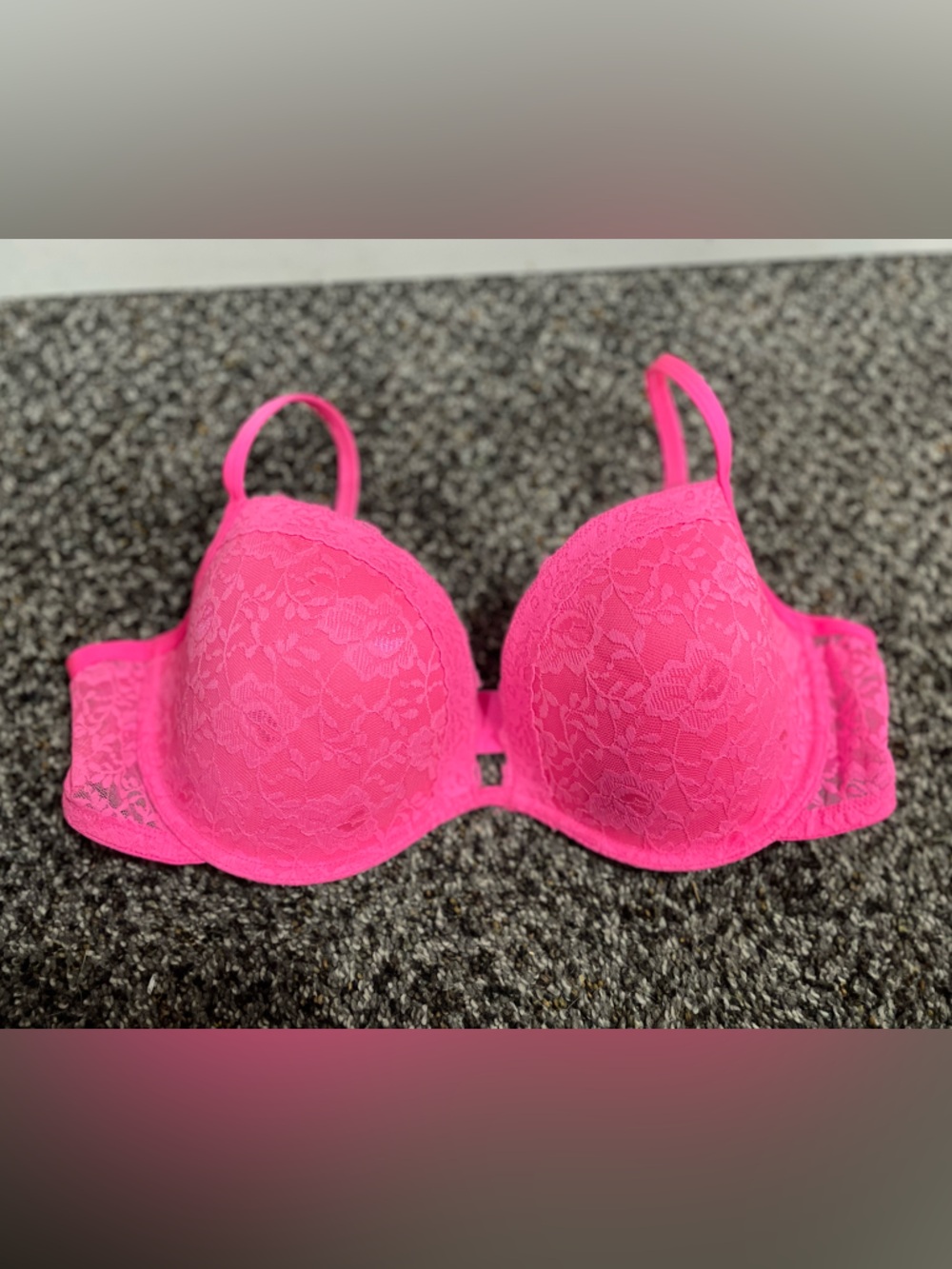La Senza Hot Pink and Lace Bra